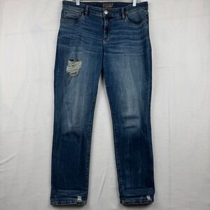 Kut From The Kloth Womens Blue Distressed Denim‎ Jeans Size 10 KP897MA3